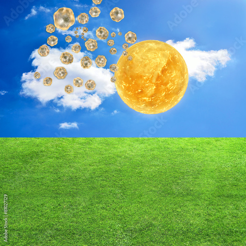 Vitamin d von der Sonne Konzeot 3d Render Stock