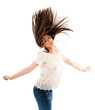 Woman flipping her hair
