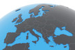 Erde Europa Länder - dunkelgrau blau