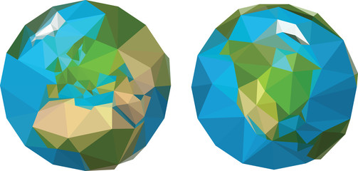 polygonal earth. 2 sides.