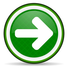 Poster - right arrow green icon arrow sign