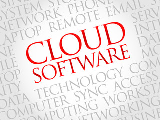 Poster - Cloud Software word cloud concept