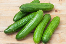 A Pile Of Fresh Picked Cucumbers