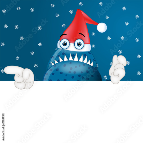 Fotografie, Obraz Monster Garry Christmas Xmas placeholder funny cartoon