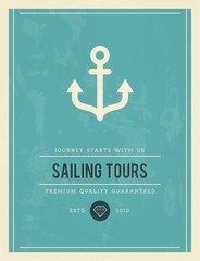 vintage poster for sailing tours