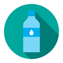Wall Mural - icon bottles of water in a flat vector illustration
