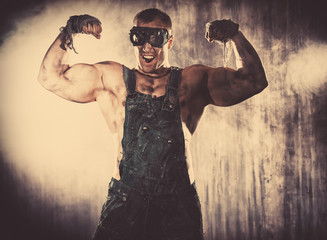 Wall Mural - strong miner