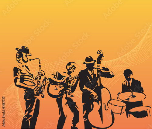 Dekoracja na wymiar  muzycy-jazzowi