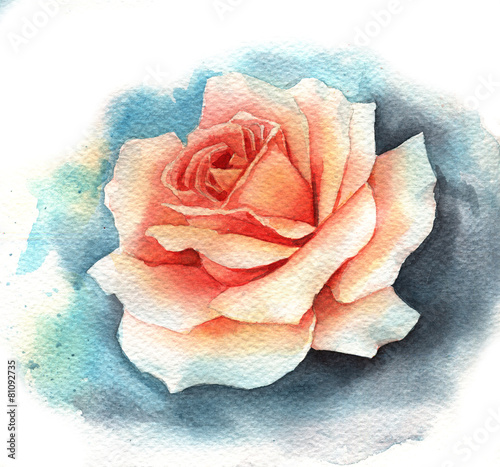 Naklejka na szybę Watercolor rose