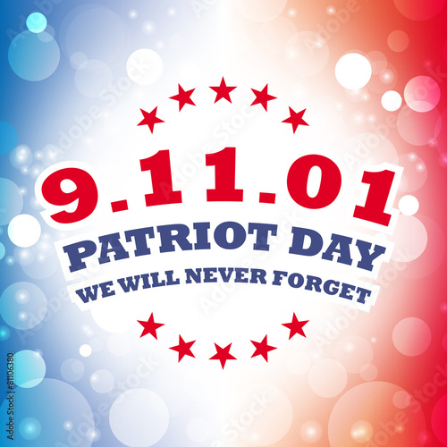 Poster september 11 2001 - patriot day greeting card