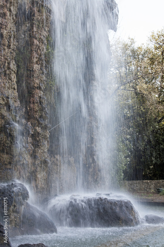 Fototapeta na wymiar Falls on the rocky mountain