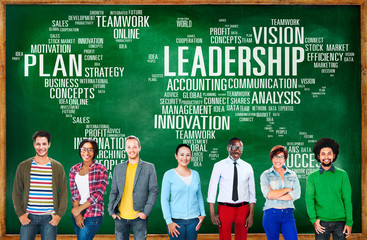 Poster - leadership boss management coach chief global concept