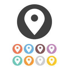 Poster - map pin icons set