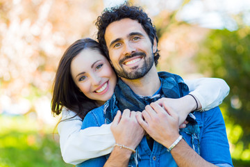 happy couple outdoor