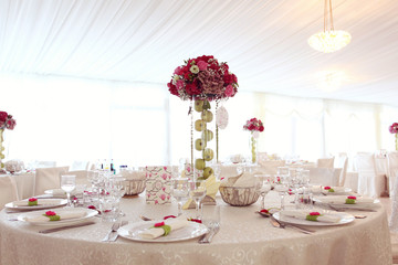 Wall Mural - Wedding table beautifully decorated