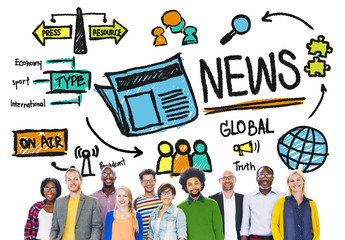 Canvas Print - News Journalism Information Publication Update Media Concept