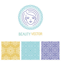 Poster - Vector beauty logo design template