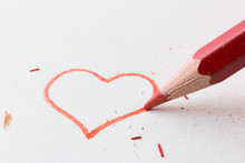Love Heart Drawing With Pencil For Valentines Message
