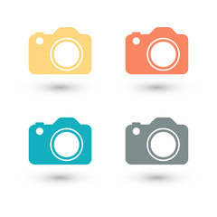 Poster - Photo or camera icon. Color vector illustration.