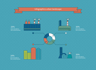 Flat design vector concept illustration infographic elements