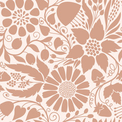 Poster - Seamless floral pattern