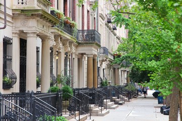 Wall Mural - New York brownstone in Upper West Side