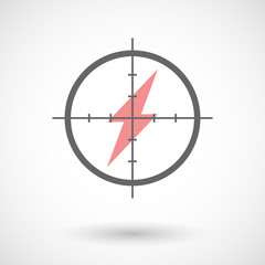 Poster - Crosshair icon with a lightning