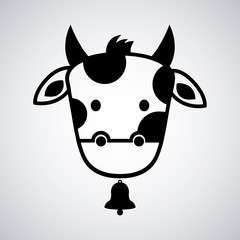 Poster - cow head