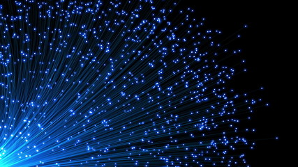 Optic Fiber against black