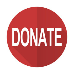 Poster - donate red flat icon
