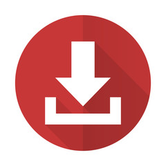 Leinwandbilder - download red flat icon
