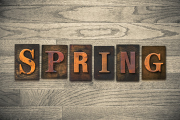 Poster - Spring Wooden Letterpress Theme