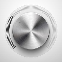 Poster - Abstract Technology Volume Knob with Metal Texture