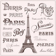 hand drawn Paris design elements