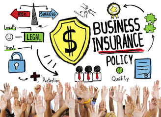 Wall Mural - Business Insurance Policy Community Concept