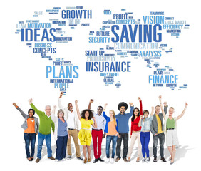 Canvas Print - Saving Finance Global Finance World Economy Concept