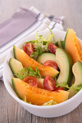 Wall Mural - salad with melon,avocado and tomato