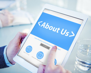 Poster - Digital Online Information About Us Business Concept