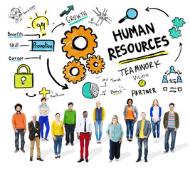 Canvas Print - Human Resources Employment Job Teamwork People Diversity Concept