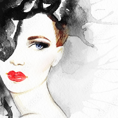 Obraz w ramie fashion illustration