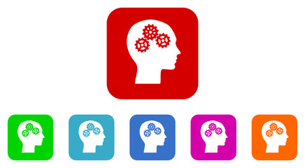 Aufkleber - head vector icon set
