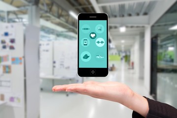 Poster - Composite image of fitness apps