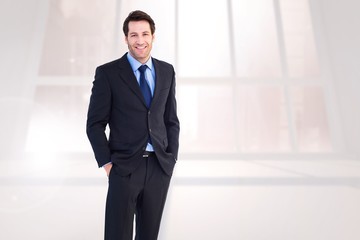 Poster - Young businessman with hands in pocket