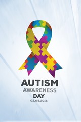 Poster - Composite image of autism awareness day