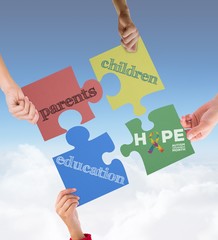 Poster - Composite image of autism awareness month