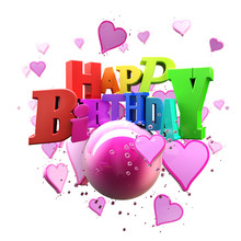 Happy Birthday Hearts Free Stock Photo - Public Domain Pictures