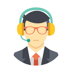 Poster - Call center operator icon