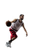 © 103tnn - Isolated basketball player in action is flying high