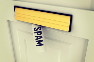 Poster - Spam against letter through post box