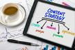 © cacaroot - content strategy concept hand drawing on tablet pc